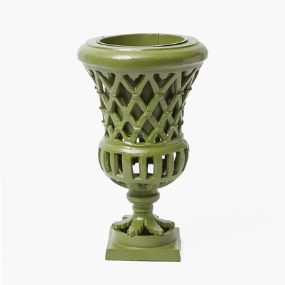 Small Adelaide Green Lattice Urn Vase