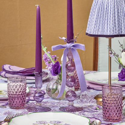 Eden Purple Ribboned Candle Set