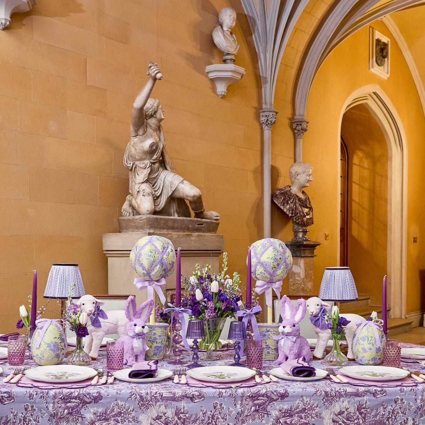 Eden Purple Ribboned Candle Set