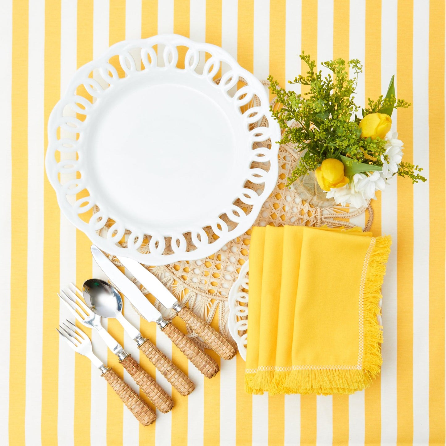 White Lace Dinner Plate
