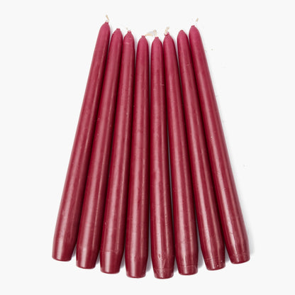 Burgundy Candles (Set of 8)