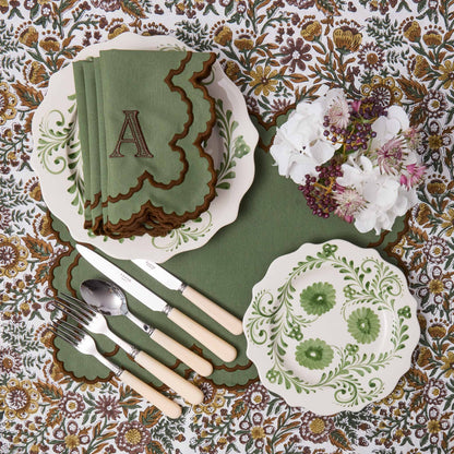 Olive & Chocolate Matilda Tablecloth