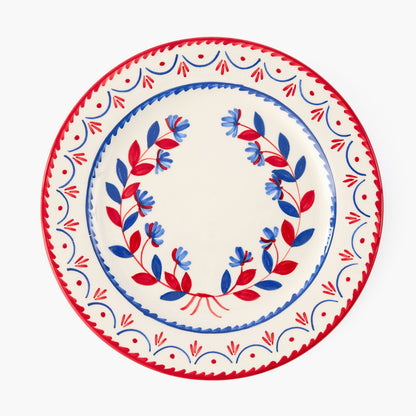 Blue & Red Josephine Dinner Plate