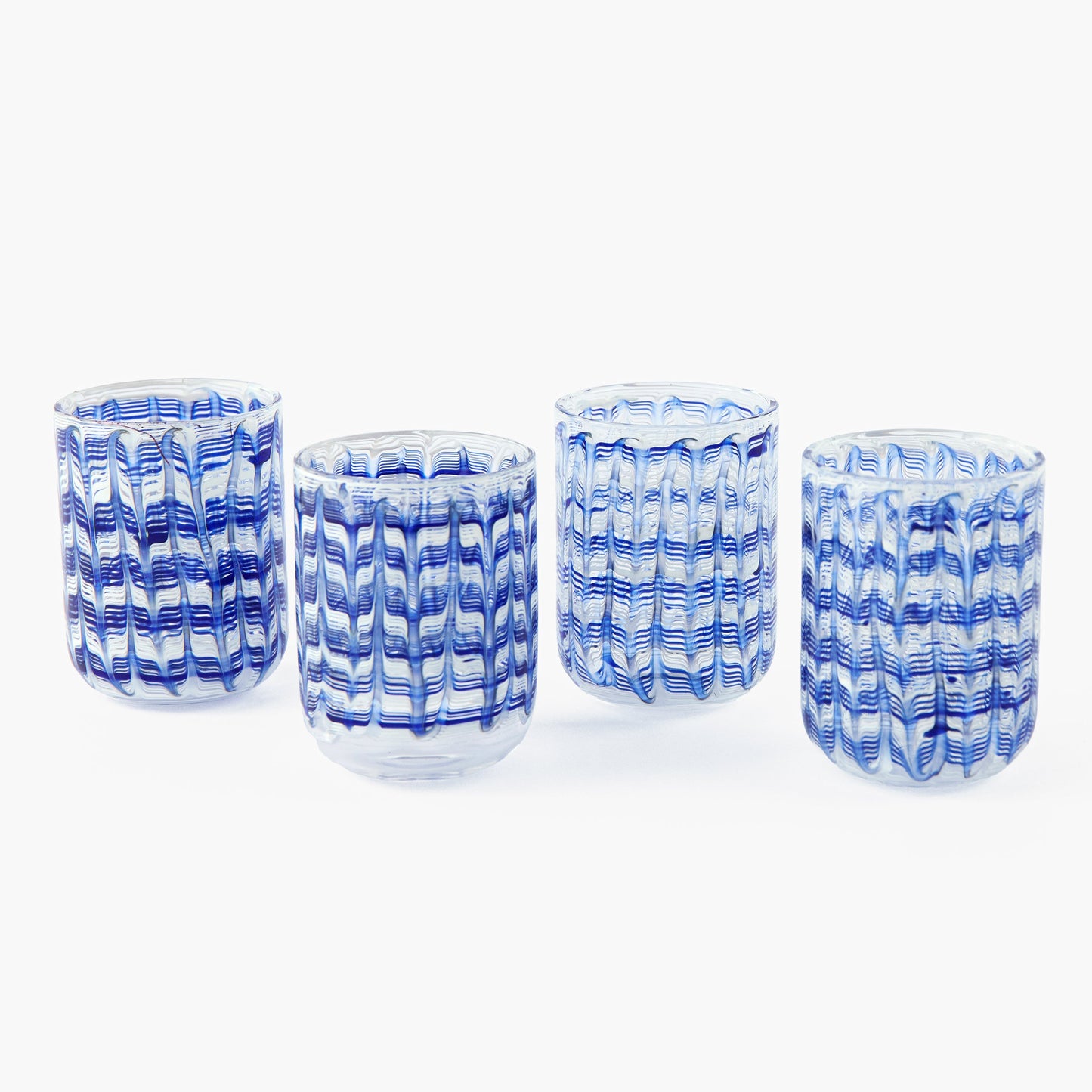 Blue Paloma Water Glasses (Set of 4)