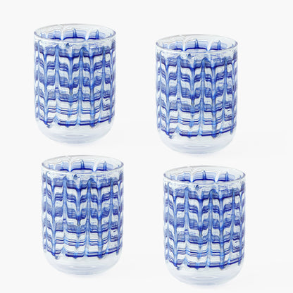 Blue Paloma Water Glasses (Set of 4)