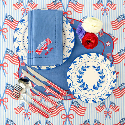 Elizabeth Blue Garland Starter Plates (Set of 4)