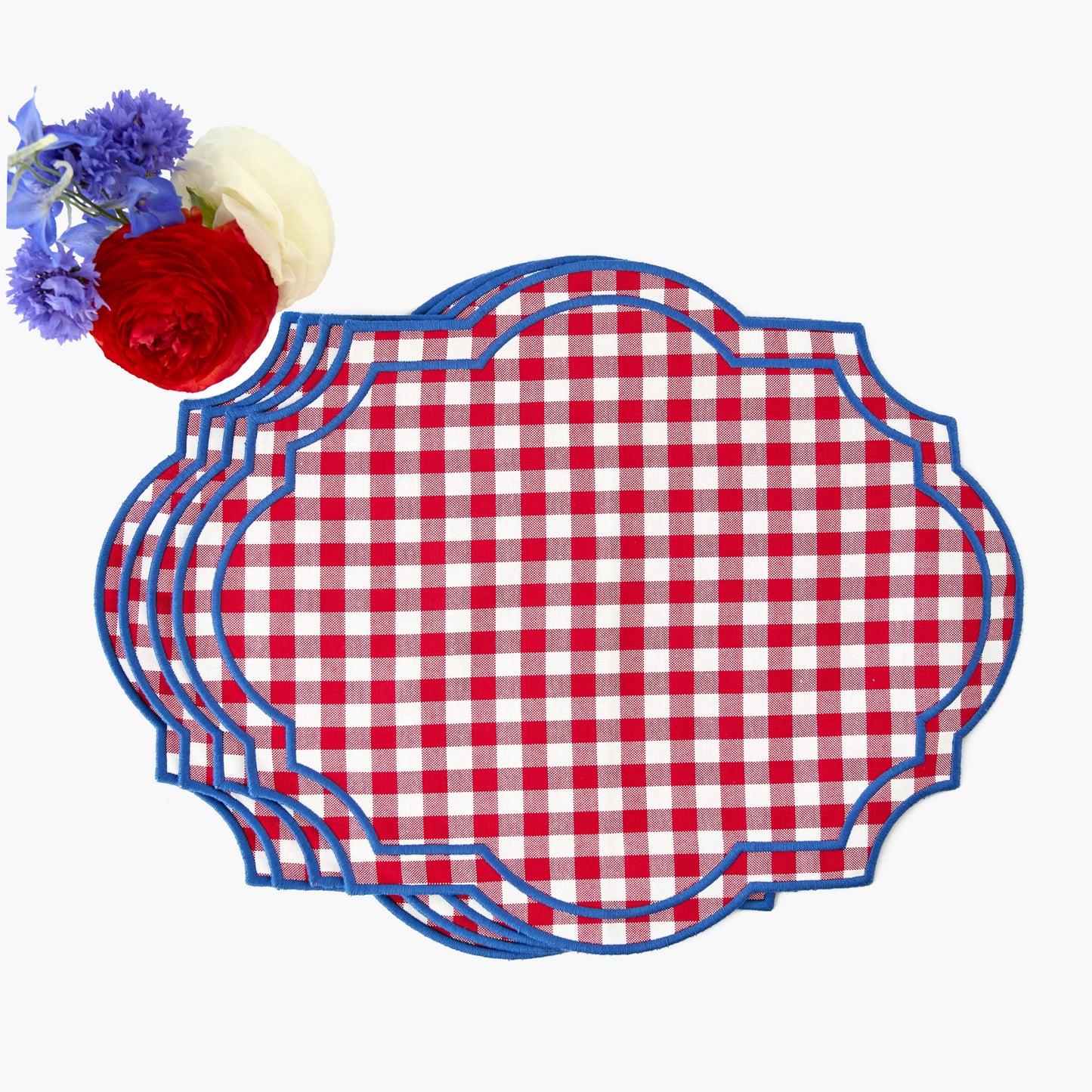 Red Gingham Felix Placemats (Set of 4)