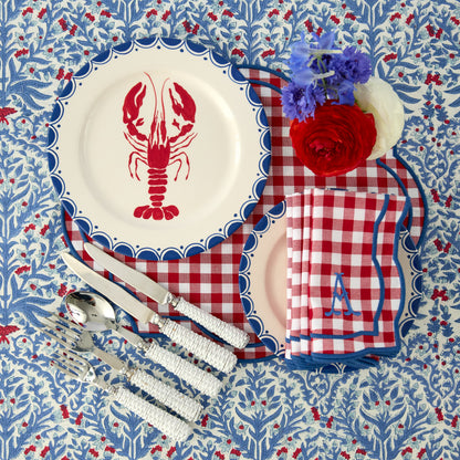 Red Gingham Felix Placemats & Napkins (Set of 4)