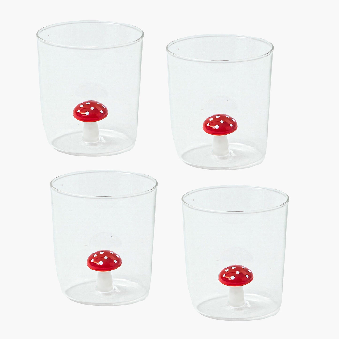 Red Mushroom Jug & Glasses (Set of 4)