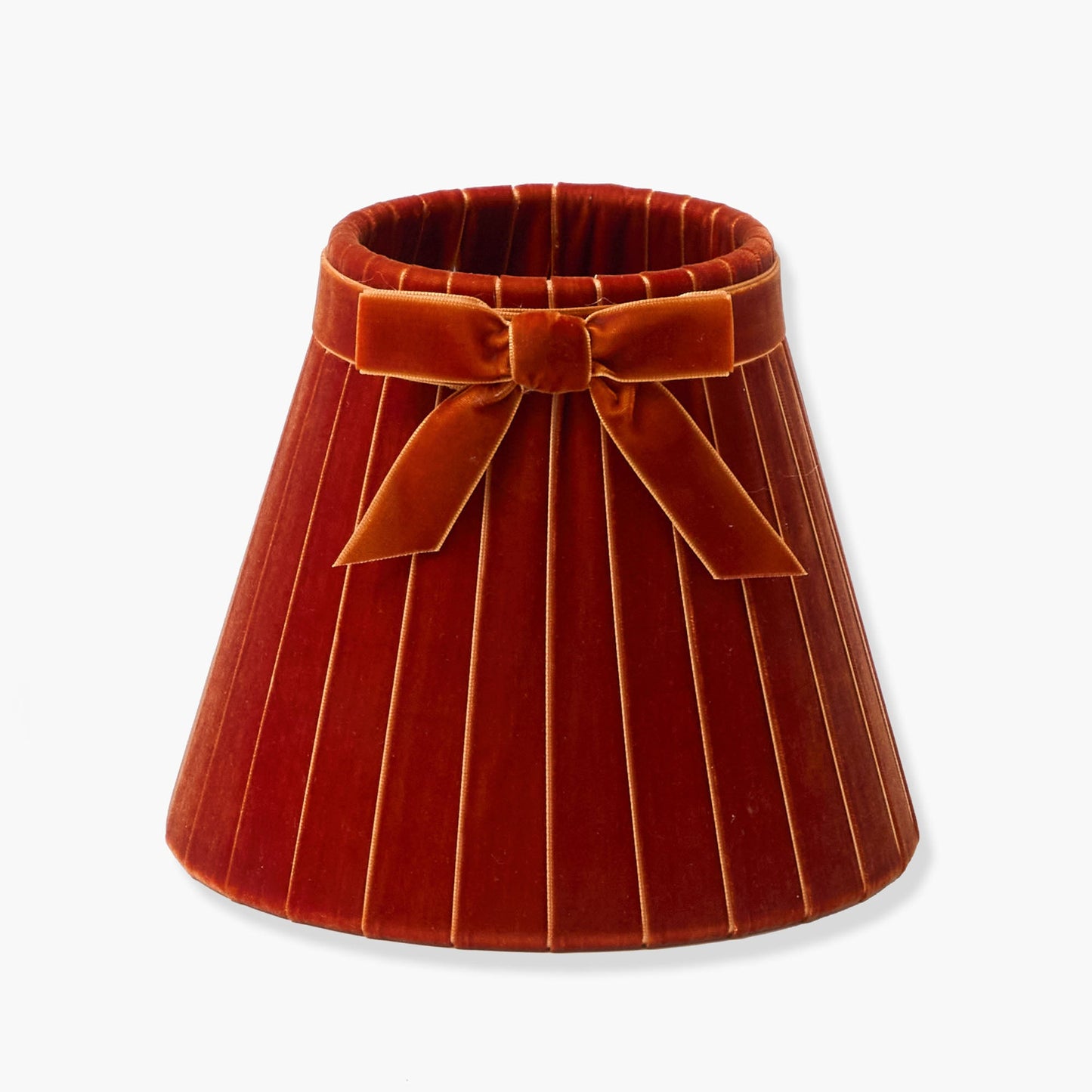Corinthian Rechargeable Lamp with Burnt Orange Velvet Bow Shade (18cm)