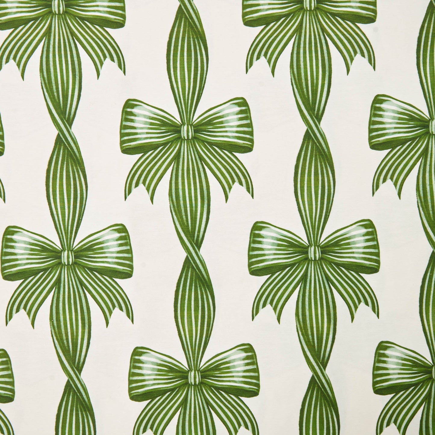 Green Bow Candycane Tablecloth