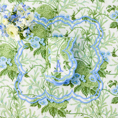 Green & Blue Lady Isabella's Garden Napkins (Set of 4)