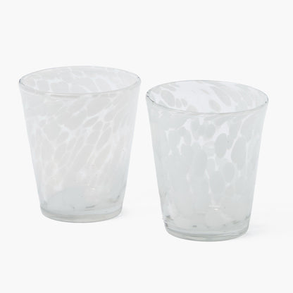 White Dappled Glasses (Set of 4)