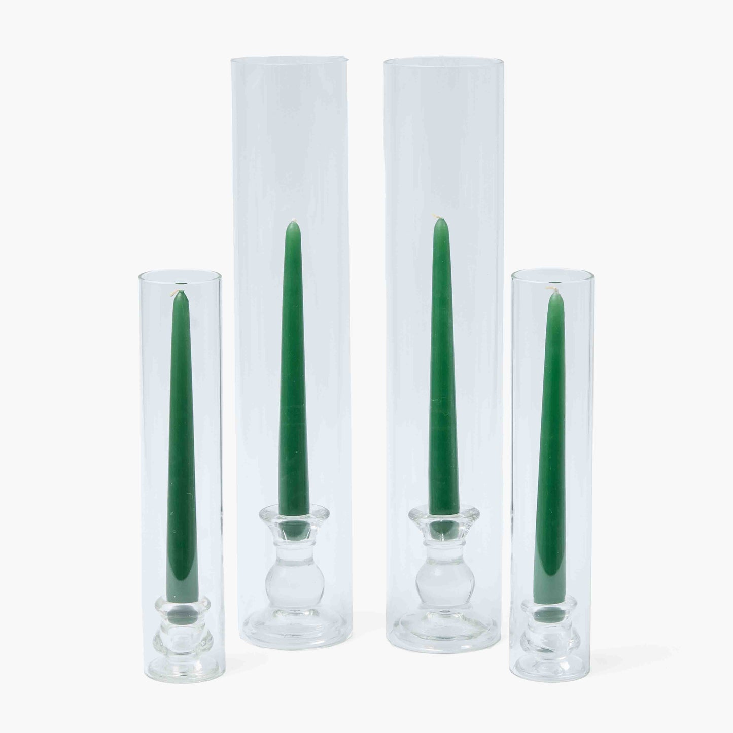 Claudia Glass Huricane Candle Holder Set