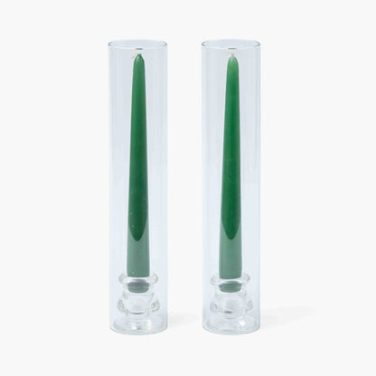 Claudia Glass Huricane Candle Holder Set