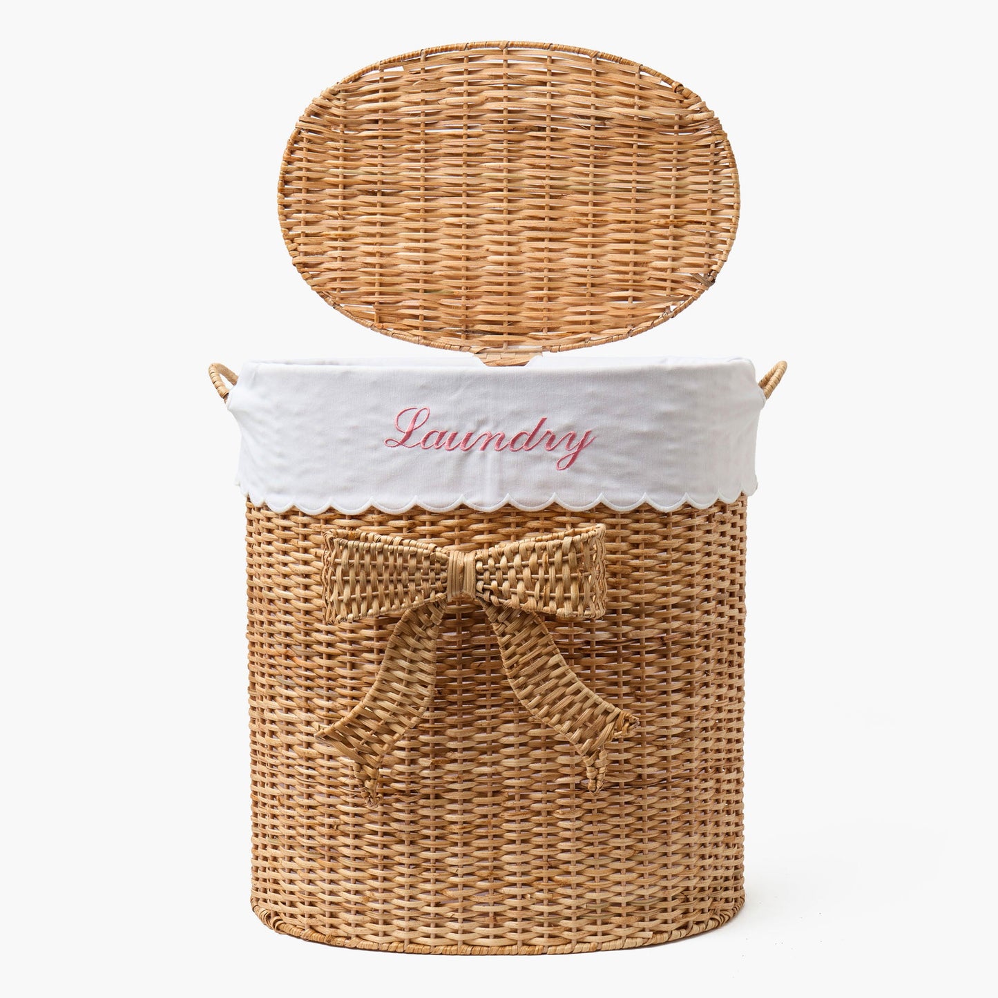Isabella Rattan Bow Laundry Basket